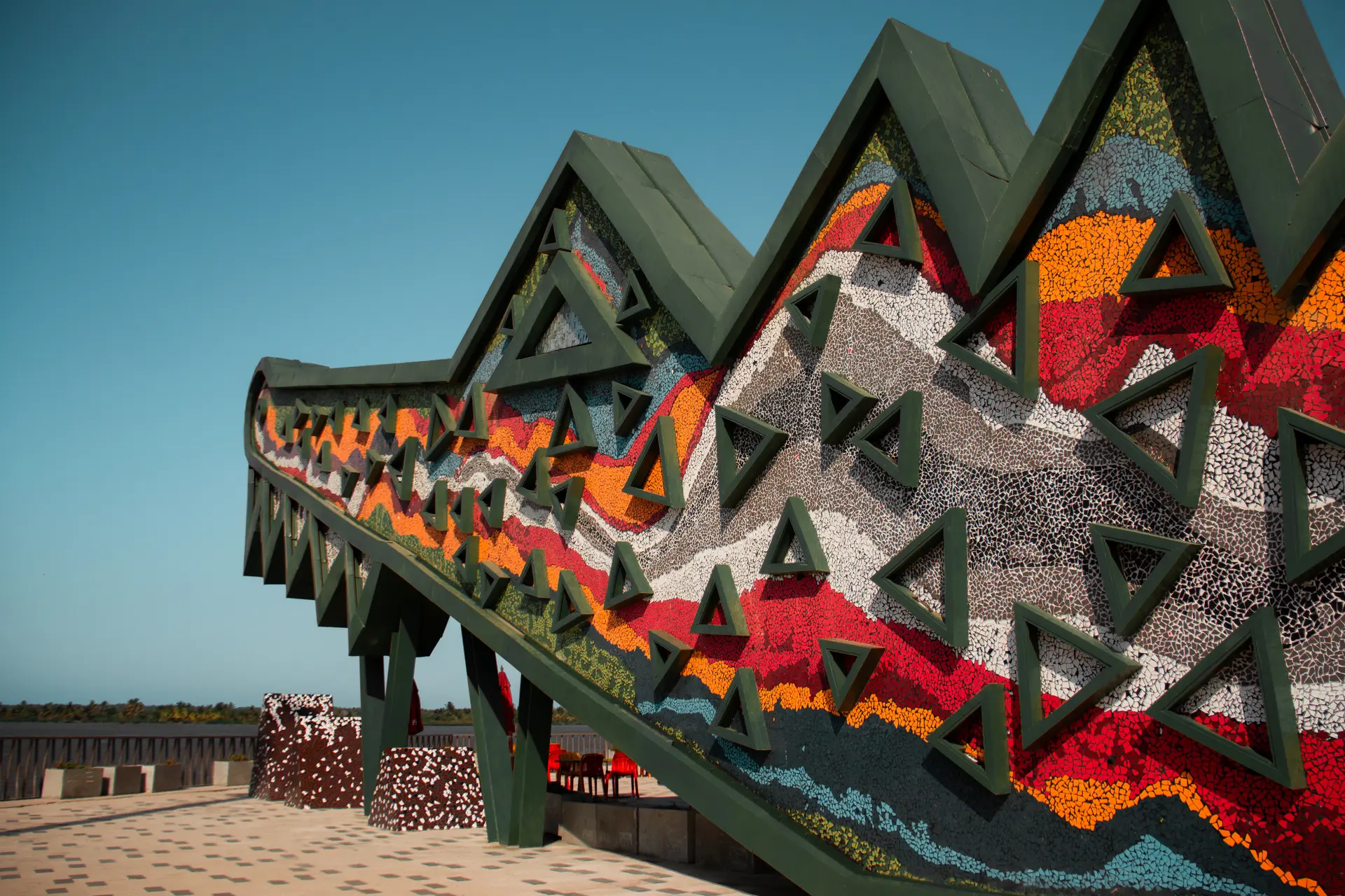 Mosaicos de Caimán del Río en Barranquilla, Colombia